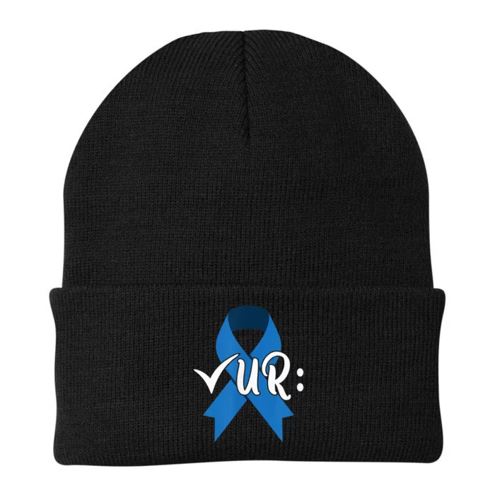 Check Your Colon Colorectal Cancer Awareness Knit Cap Winter Beanie