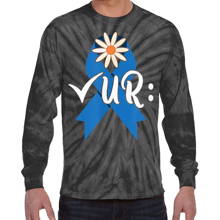 Check Your Colon Colonoscopies Colon Cancer Awareness Wo Tie-Dye Long Sleeve Shirt