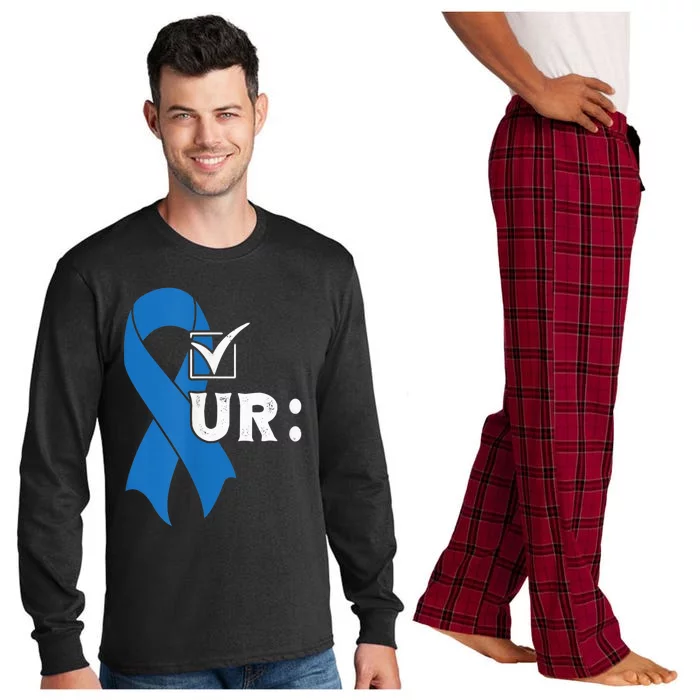 Check Your Colon Colonoscopies Colon Cancer Awareness Long Sleeve Pajama Set