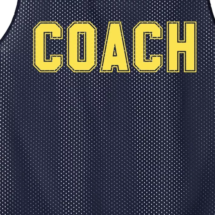 Coach Yellow Mesh Reversible Basketball Jersey Tank