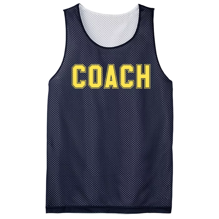 Coach Yellow Mesh Reversible Basketball Jersey Tank