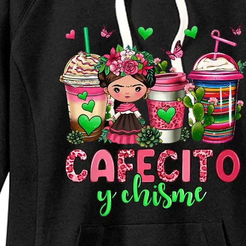 Cafecito Y Chisme Funny Spanish Mexican Coffee Lover Women's Fleece Hoodie