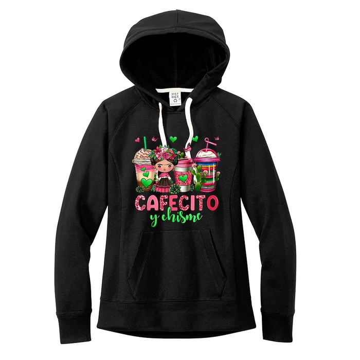 Cafecito Y Chisme Funny Spanish Mexican Coffee Lover Women's Fleece Hoodie