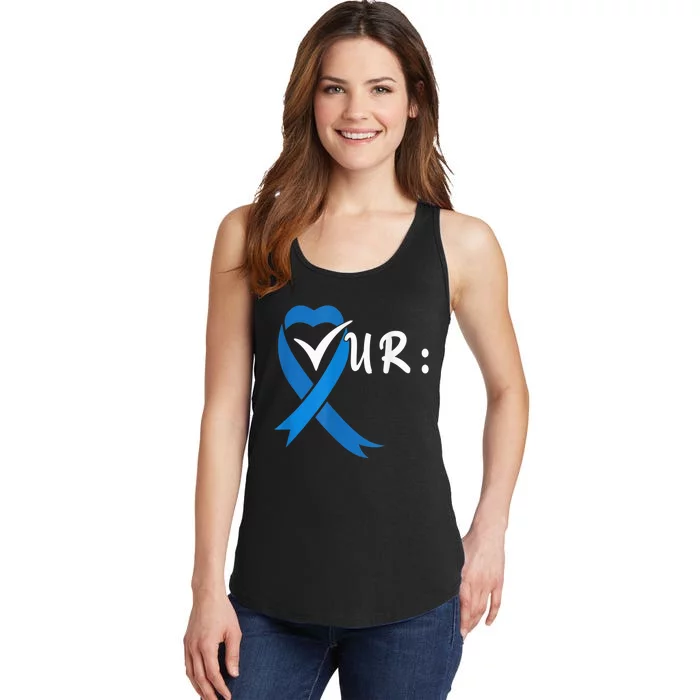 Check Your Colon Colorectal Cancer Awareness Ladies Essential Tank