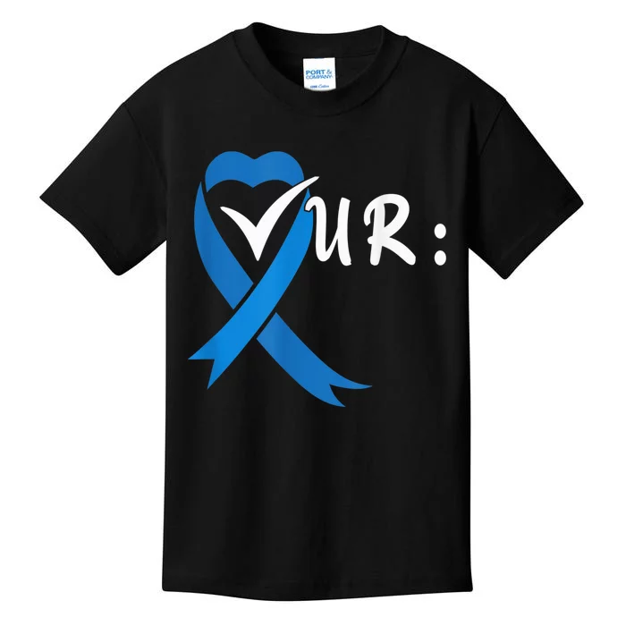 Check Your Colon Colorectal Cancer Awareness Kids T-Shirt