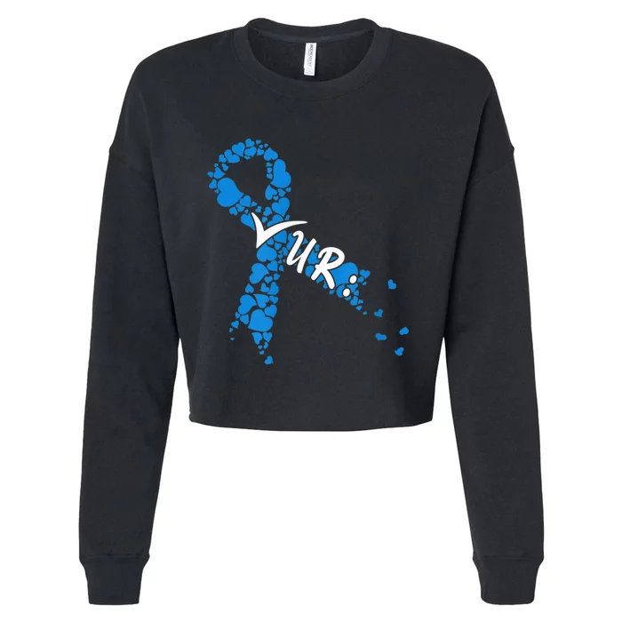 Check Your Colon Colorectal Cancer Awareness Cropped Pullover Crew