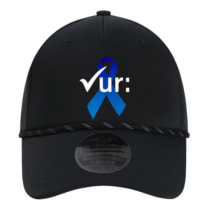 Check Your Colon Colorectal Cancer Awareness Blue Ribbon Performance The Dyno Cap