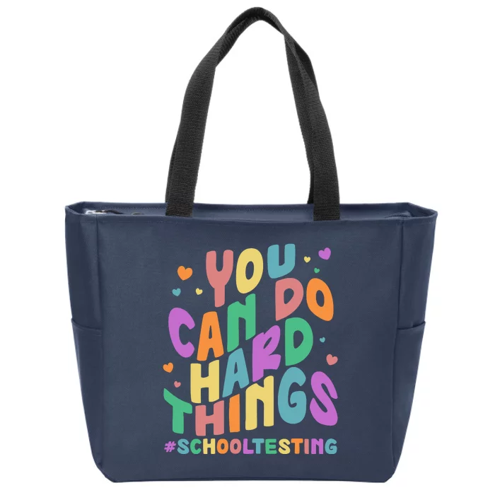 Cute You Can Do Hard Things #School Testing Zip Tote Bag