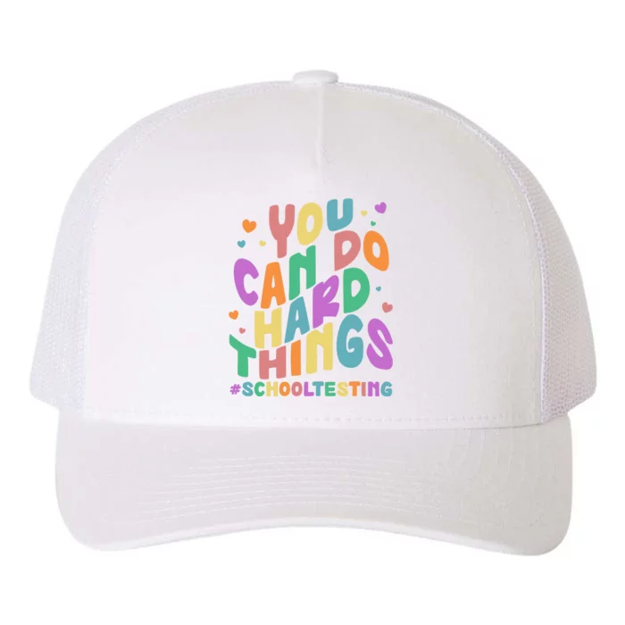 Cute You Can Do Hard Things #School Testing Yupoong Adult 5-Panel Trucker Hat