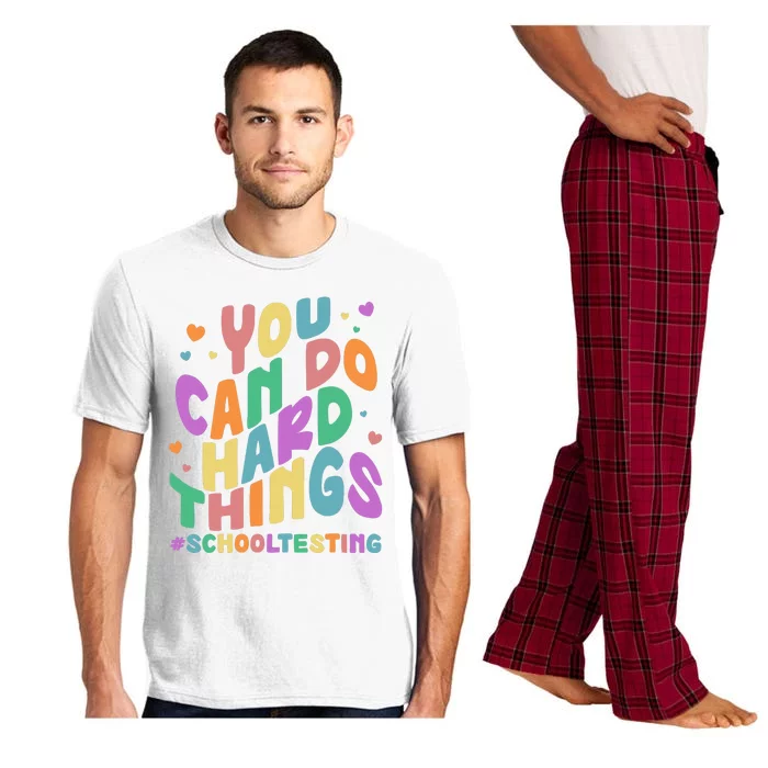 Cute You Can Do Hard Things #School Testing Pajama Set