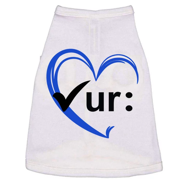 Check Your Colon Cancer Awareness Heart Doggie Tank