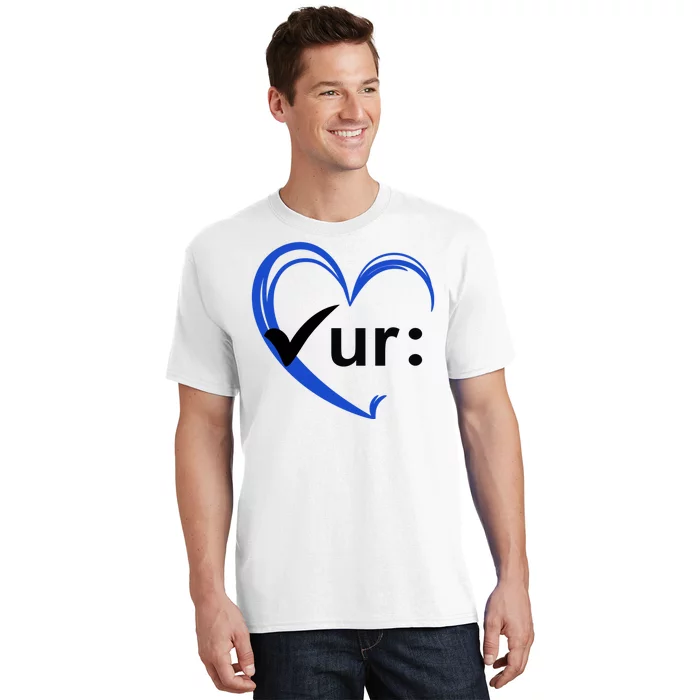 Check Your Colon Cancer Awareness Heart T-Shirt