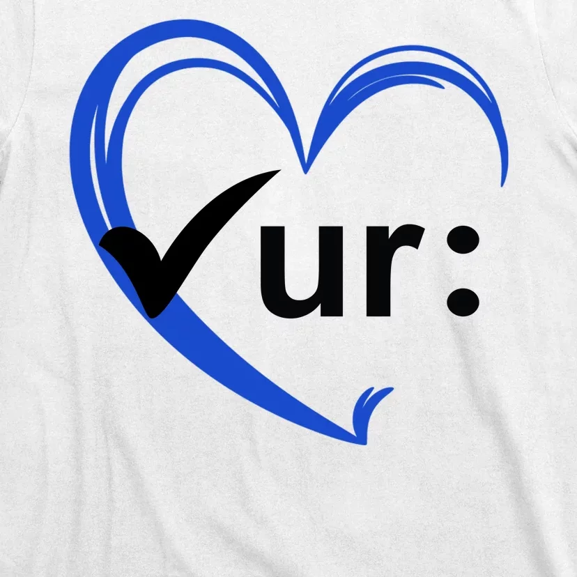 Check Your Colon Cancer Awareness Heart T-Shirt