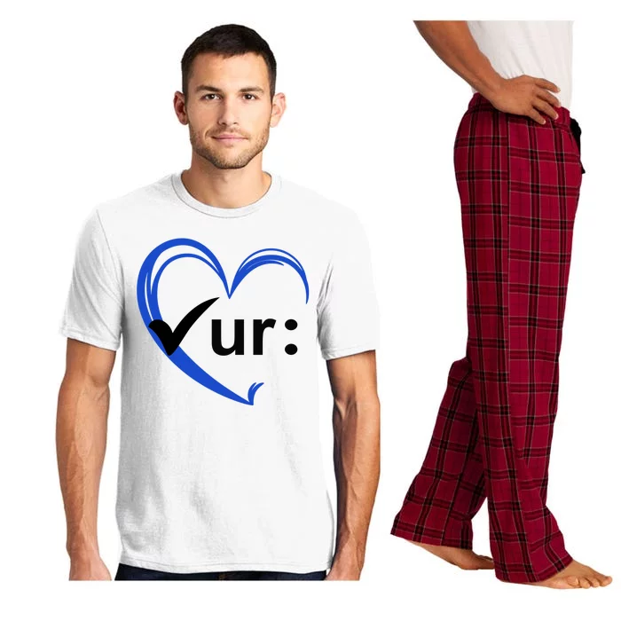 Check Your Colon Cancer Awareness Heart Pajama Set