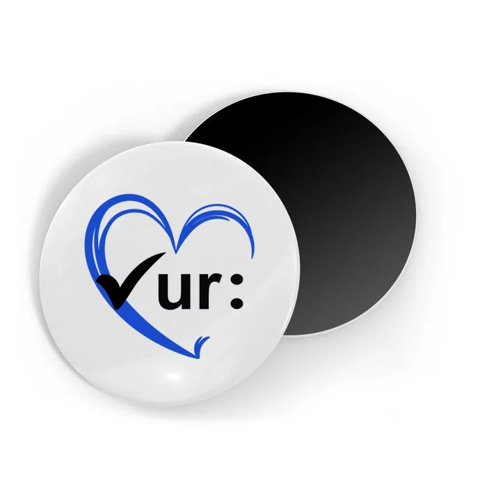 Check Your Colon Cancer Awareness Heart Magnet