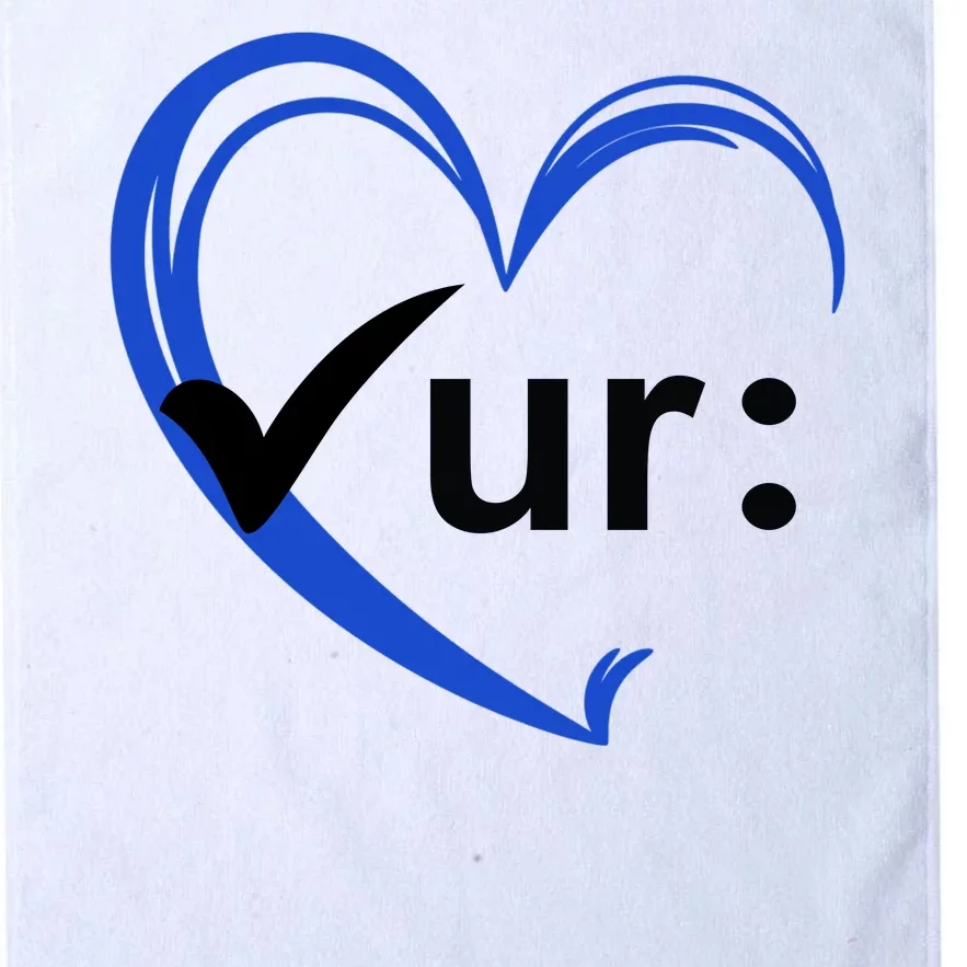 Check Your Colon Cancer Awareness Heart Platinum Collection Golf Towel