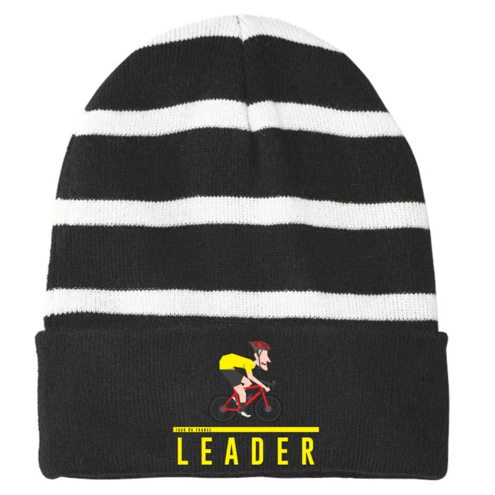 Cyclist Yellow Striped Beanie with Solid Band