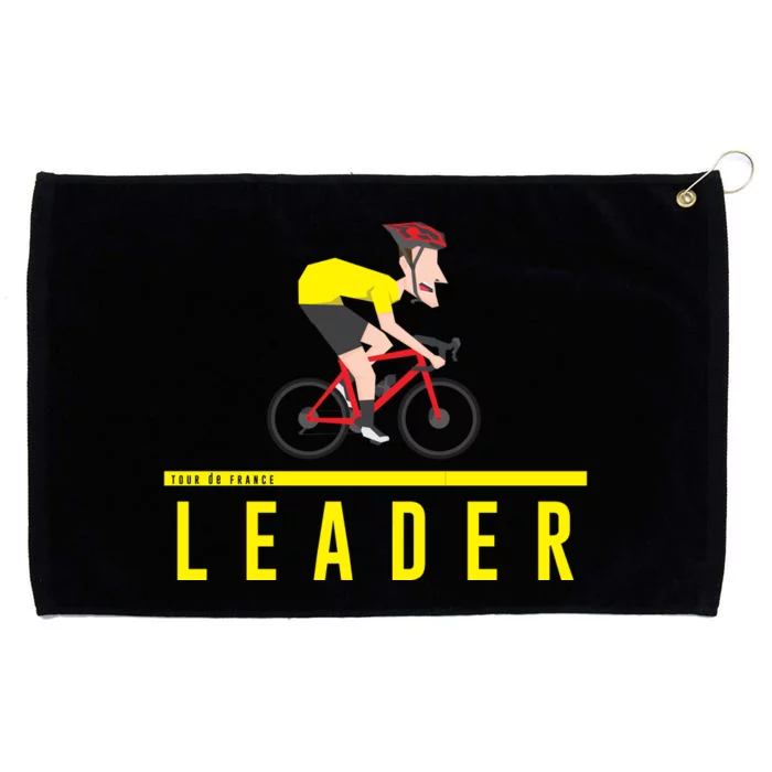 Cyclist Yellow Grommeted Golf Towel