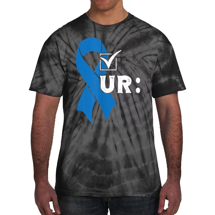 Check Your Colon Colonoscopies Colon Cancer Awareness Tie-Dye T-Shirt