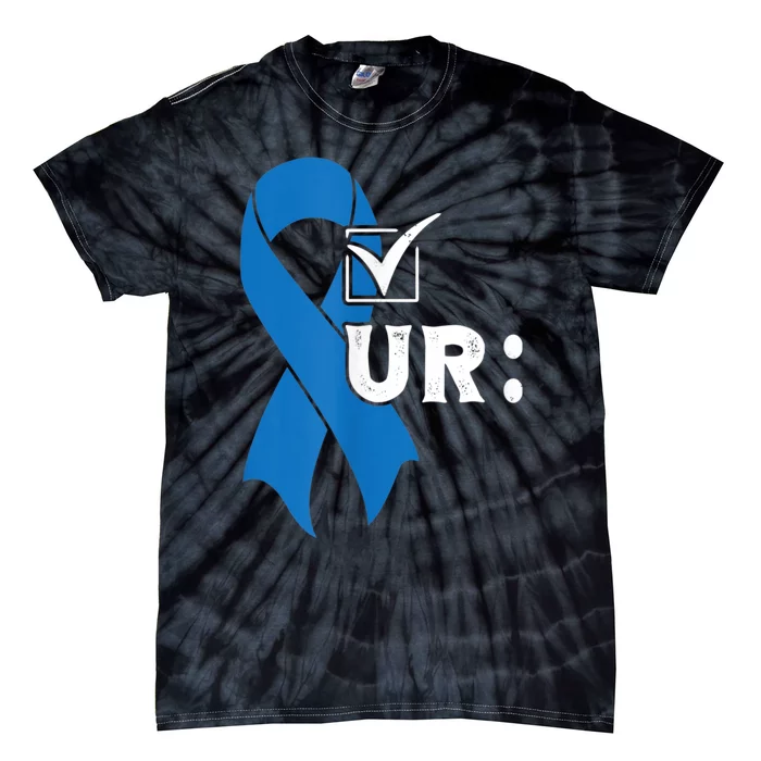 Check Your Colon Colonoscopies Colon Cancer Awareness Tie-Dye T-Shirt