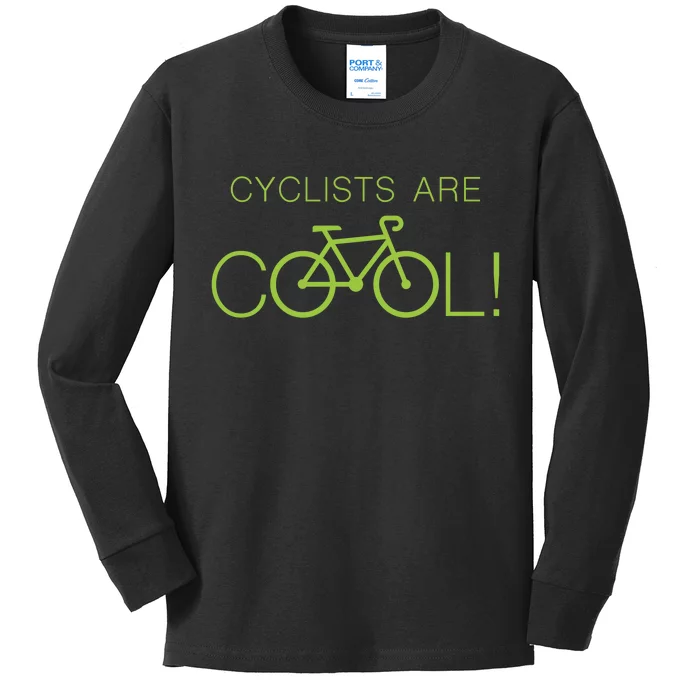 Cyclists Are COOL! Kids Long Sleeve Shirt