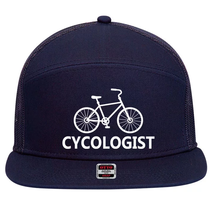 Cycologist Cycling Bicycle 7 Panel Mesh Trucker Snapback Hat