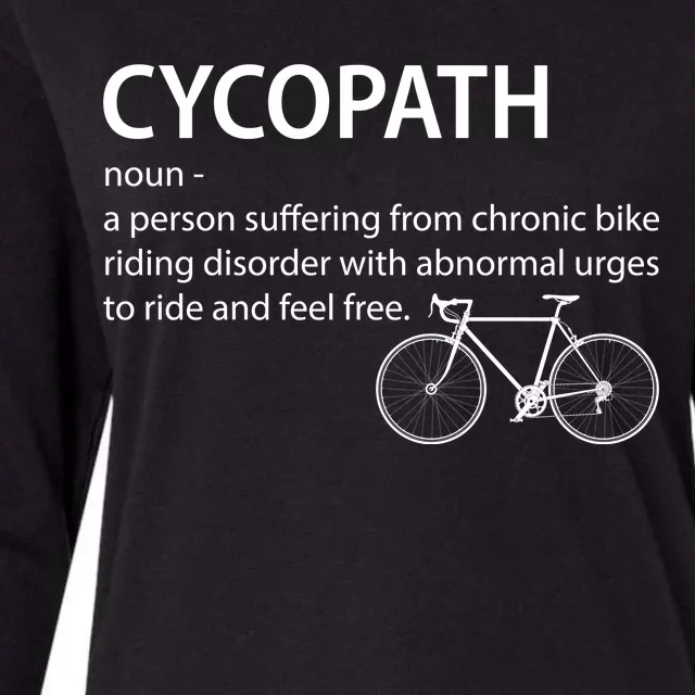 Cycopath Bike Rider Womens Cotton Relaxed Long Sleeve T-Shirt