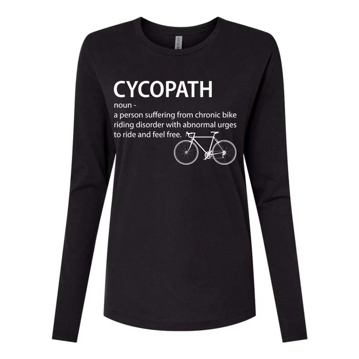 Cycopath Bike Rider Womens Cotton Relaxed Long Sleeve T-Shirt