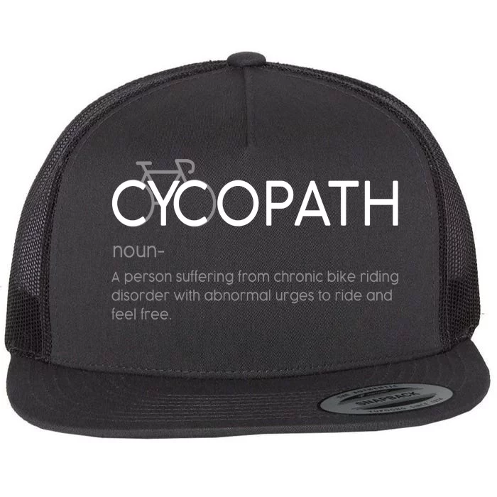 Cycopath Definition Biking Bike Cycling Flat Bill Trucker Hat