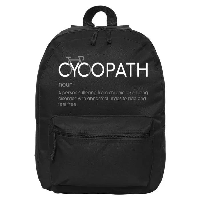 Cycopath Definition Biking Bike Cycling 16 in Basic Backpack