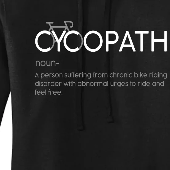 Cycopath Definition Biking Bike Cycling Women's Pullover Hoodie