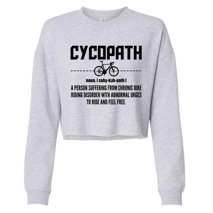 Cycopath Definition Biking Cycling Cropped Pullover Crew