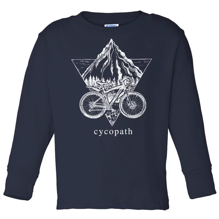 Cycopath Funny Cycling Toddler Long Sleeve Shirt