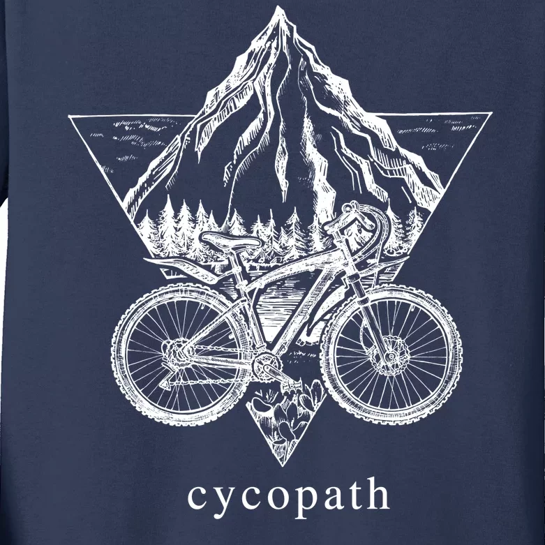 Cycopath Funny Cycling Kids Long Sleeve Shirt