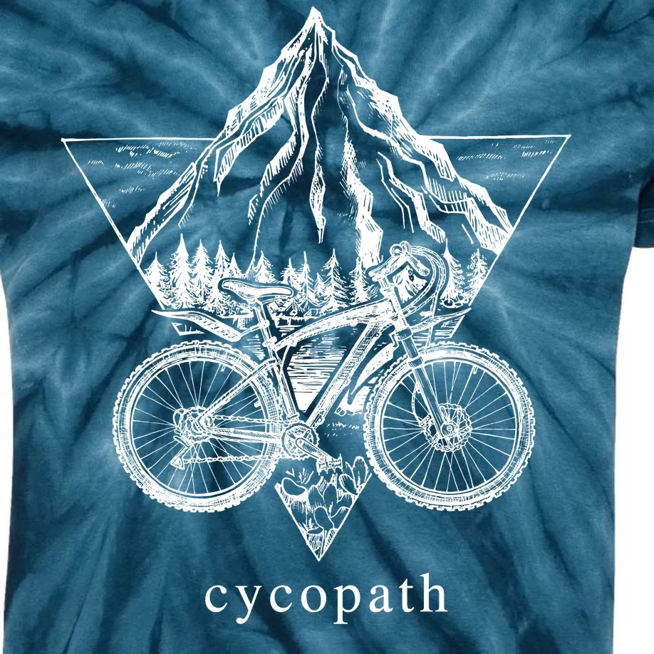 Cycopath Funny Cycling Kids Tie-Dye T-Shirt