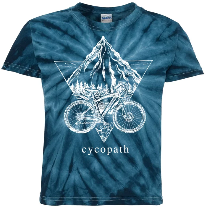 Cycopath Funny Cycling Kids Tie-Dye T-Shirt