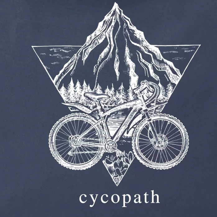 Cycopath Funny Cycling Zip Tote Bag