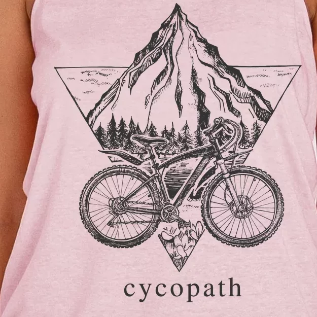 Cycopath Funny Cycling Women's Knotted Racerback Tank