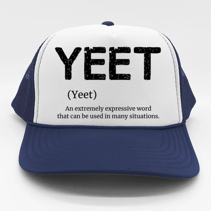 Cool Yeet Definition Meme Slang Boys Girls Teens Kids Funny Gift Trucker Hat