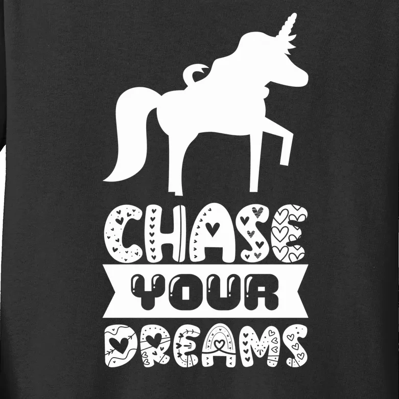 Chase Your Dreams Kids Long Sleeve Shirt