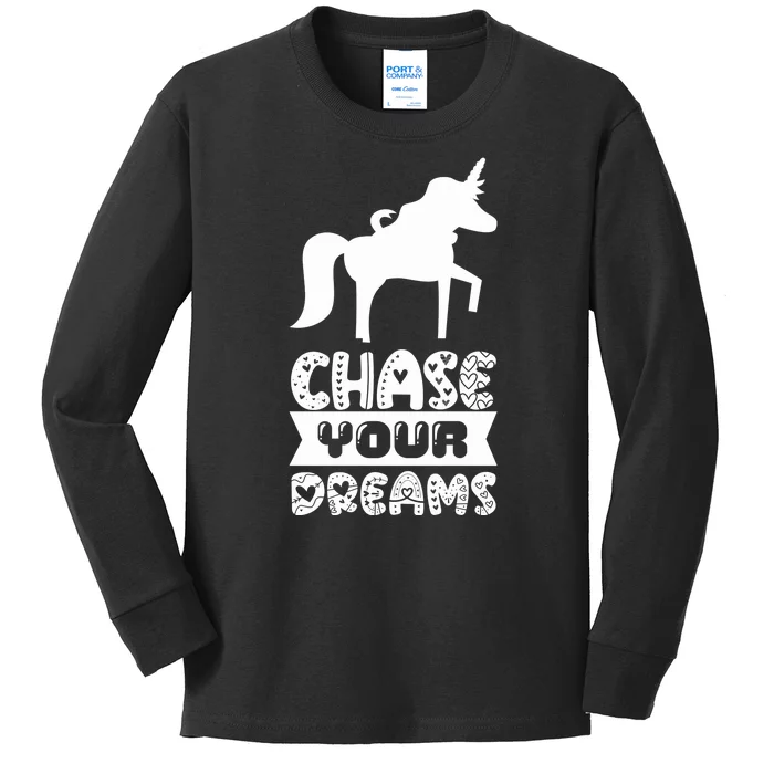 Chase Your Dreams Kids Long Sleeve Shirt