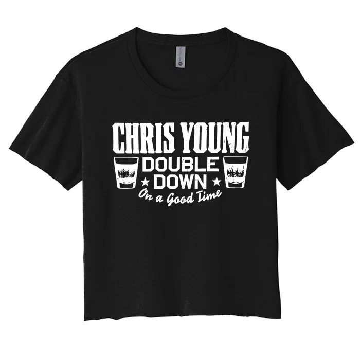 Chris Young Double Down On A Good Time Women's Crop Top Tee