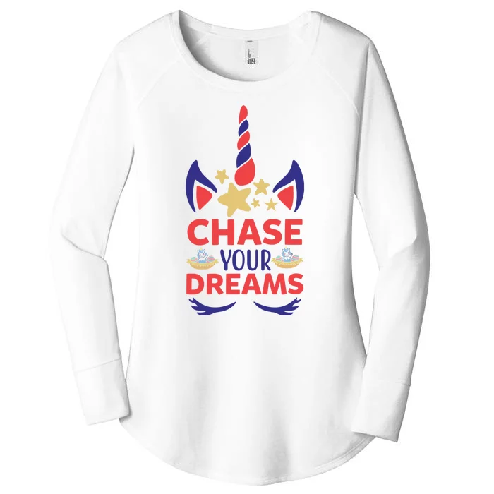 Chase Your Dreams Women's Perfect Tri Tunic Long Sleeve Shirt