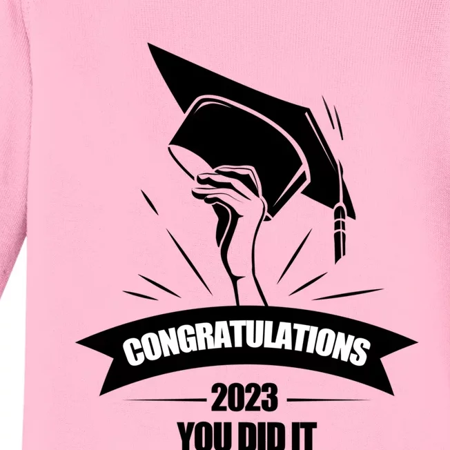 Congratulations You Did It Proud Parents Graduation Family Gift Baby Long Sleeve Bodysuit