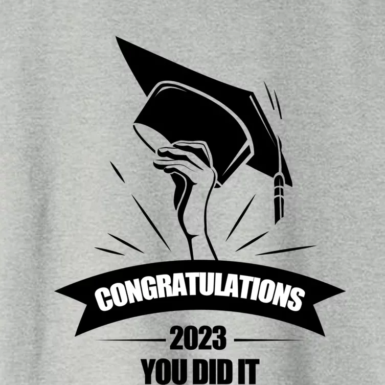 Congratulations You Did It Proud Parents Graduation Family Gift Women's Crop Top Tee