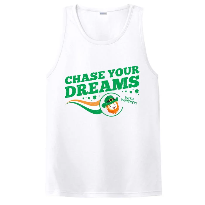 Chase Your Dreams With Whisky Leprechaun Performance Tank