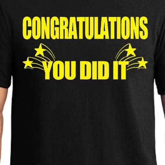 Congratulations You Did It Groovy Promotion Win Graduation Pajama Set