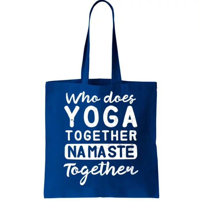 Couple Yoga Design Yoga Together Namaste Gift Meaningful Gift Tote Bag