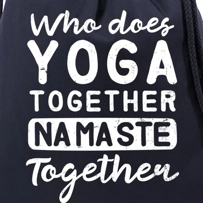 Couple Yoga Design Yoga Together Namaste Gift Meaningful Gift Drawstring Bag