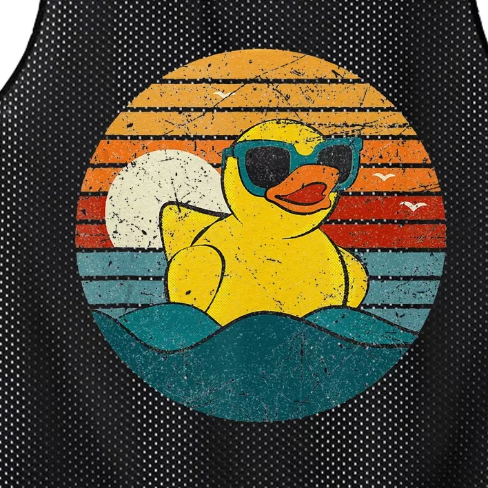 Cute Yellow Duck Bath Toy Rubber Duckling Ducky Duck Lover Mesh Reversible Basketball Jersey Tank